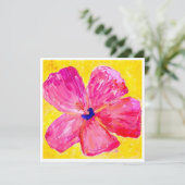 Carte postale Hibiscus rose (Debout devant)