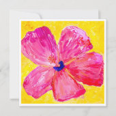 Carte postale Hibiscus rose (Devant)