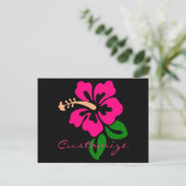 Carte Postale Hibiscus rose tropical Thunder_Cove (Debout devant)