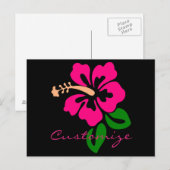 Carte Postale Hibiscus rose tropical Thunder_Cove (Devant / Derrière)