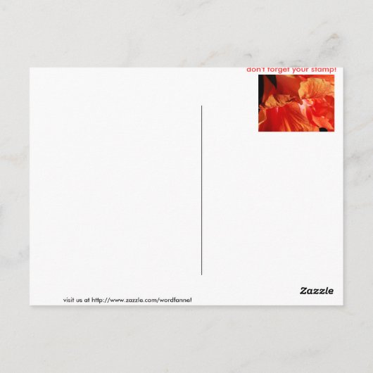 Carte Postale Hibiscus rouillé (Dos)