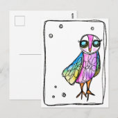 Carte Postale Hibou (Devant / Derrière)