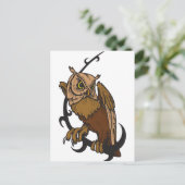 Carte Postale Hibou (Debout devant)