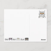 Carte Postale Hibou (Dos)