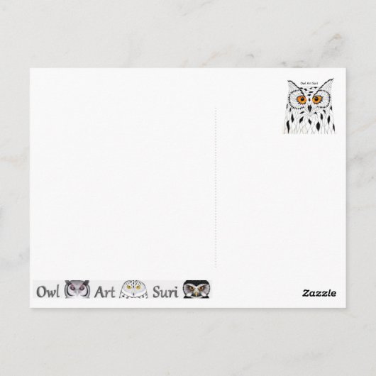 Carte Postale Hibou (Dos)