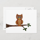 Carte Postale Hibou (Devant / Derrière)