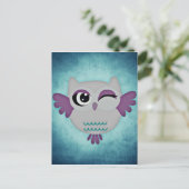 Carte Postale hibou (Debout devant)