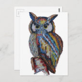 Carte Postale Hibou (Devant / Derrière)