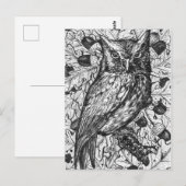 Carte Postale Hibou (Devant / Derrière)
