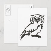 Carte Postale Hibou (Devant / Derrière)