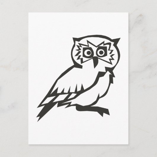 Carte Postale Hibou (Devant)