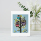 Carte Postale hibou (Debout devant)