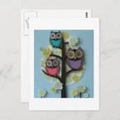 Carte Postale hibou (Devant / Derrière)