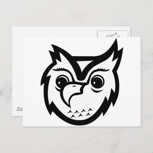 Carte Postale Hibou (Devant / Derrière)