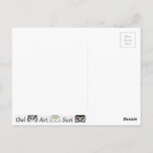 Carte postale hibou (Dos)