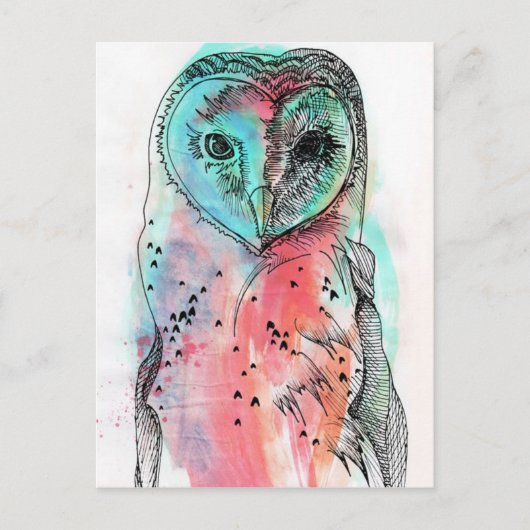 Carte Postale Hibou (Devant)