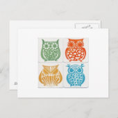 Carte Postale hibou5 (Devant / Derrière)