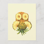 Carte Postale hibou ananas (Devant)