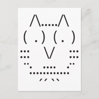 Carte Postale Hibou Ascii