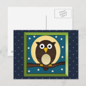 Carte Postale Hibou brun nocturne (Devant / Derrière)