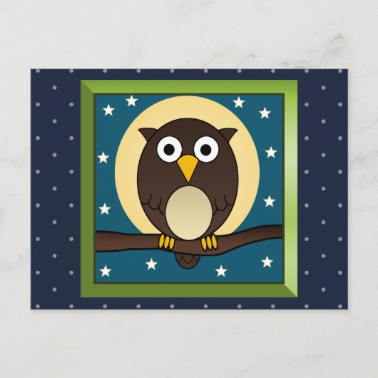 Carte Postale Hibou brun nocturne (Devant)