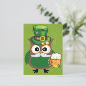 Carte Postale Hibou de la Saint-Patrick (Debout devant)