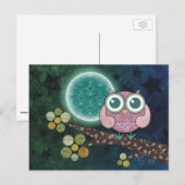 Carte Postale Hibou de minuit (Devant / Derrière)