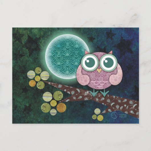 Carte Postale Hibou de minuit (Devant)
