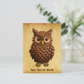 Carte Postale Hibou de pin (Debout devant)