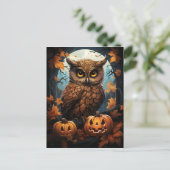 Carte Postale Hibou d'Halloween (Debout devant)