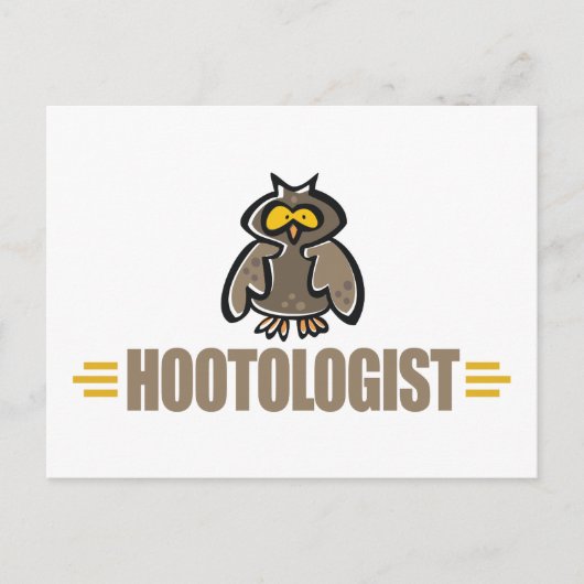 Carte Postale Hibou Drôle (Devant)