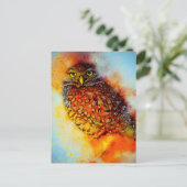 Carte Postale Hibou éclaboussé (Debout devant)