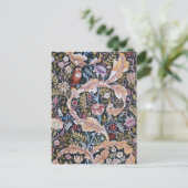 Carte Postale Hibou et fleurs, William Morris (Debout devant)