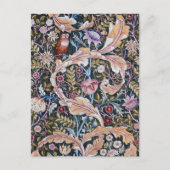 Carte Postale Hibou et fleurs, William Morris (Devant)