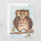 Carte Postale Hibou étrange (Devant / Derrière)