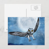 Carte postale hibou imaginaire (Devant / Derrière)