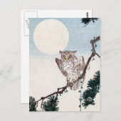 Carte Postale Hibou japonais n°2 (Devant / Derrière)