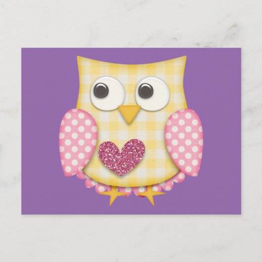 Carte Postale Hibou mignon (Devant)