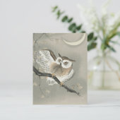 Carte Postale Hibou moyen-duc dans un tableau de Ginkgo par Ohar (Debout devant)