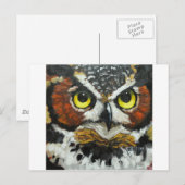 Carte Postale Hibou n° 20 (Devant / Derrière)