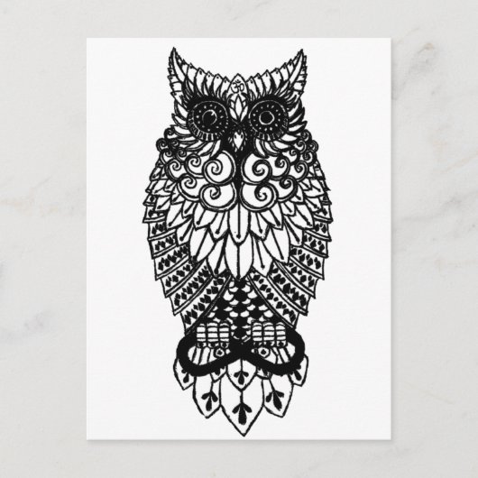 Carte Postale Hibou Ohm (Devant)