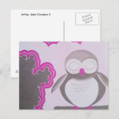 Carte Postale Hibou pour Erica (Devant / Derrière)