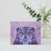 Carte Postale hibou pourpre (Debout devant)