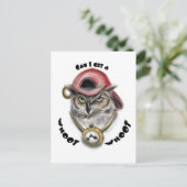 Carte Postale hibou rap (Debout devant)