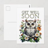 Carte Postale hibou rétabli bientôt (Devant / Derrière)