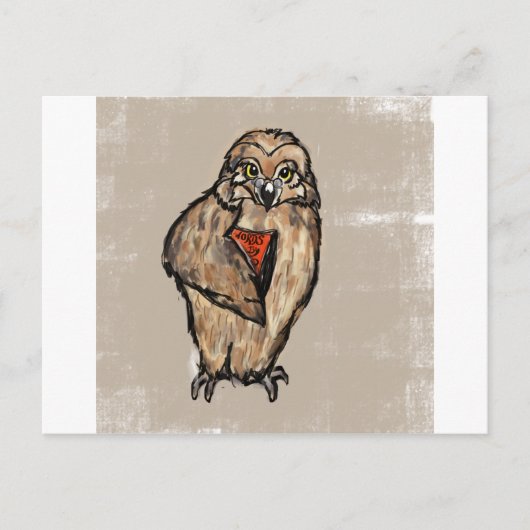 Carte Postale Hibou sage (Devant)