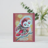 Carte Postale Hibou sage (Debout devant)
