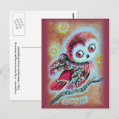 Carte Postale Hibou sage (Devant / Derrière)