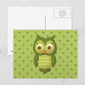 Carte Postale Hibou sage (Devant / Derrière)