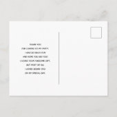 Carte Postale Hiboux amoureux assis sur une branche d'arbre Merc (Dos)